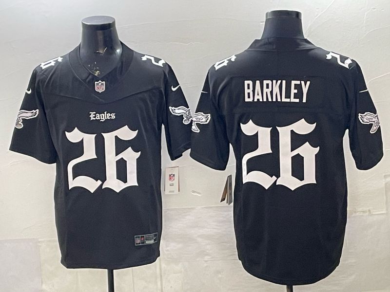 Men 2026 Philadelphia Eagles #26 Barkley Black 7th generation Nike Limited NFL Jersey style 01->philadelphia eagles->NFL Jersey